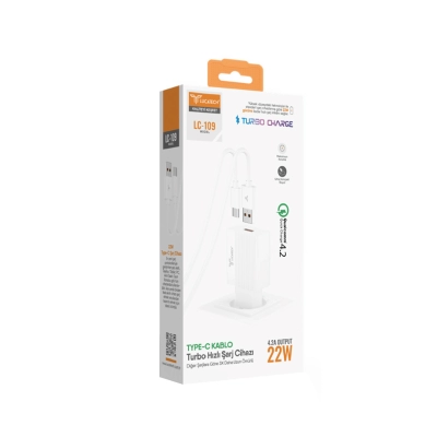 Lucatech LC109 3.4A Hızlı Type-C Ev Şarj Aleti Lucatech LC109 3.4A Hızlı Type-C Ev Şarj Aleti