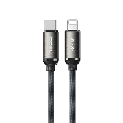 Recci RS35CL Type-C to Lightning PD 30W Hızlı Şarj Özellikli Örgülü Data ve Şarj Kablosu 1M