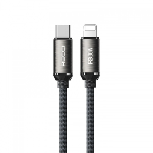 Recci RS35CL Type-C to Lightning PD 30W Hızlı Şarj Özellikli Örgülü Data ve Şarj Kablosu 1M
