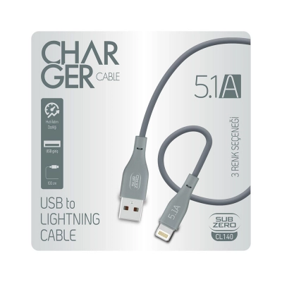 Subzero CL140 5.1A Lightning Hızlı Şarj Data Kablosu