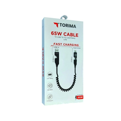 Torima U110 4in1 Hızlı Şarj Kablosu 65W | Type-C - USB -> Type-C - Iphone Torima U110 4in1 Hızlı Şarj Kablosu 65W | Type-C - USB -> Type-C - Iphone