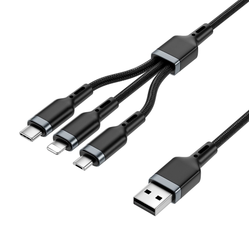 Wiwu Wi-C014 Platinum 3 in 1 USB-A to Lightning – Type-C – Micro Şarj ve Data Kablosu | 3.1A 1.2m Wiwu Wi-C014 Platinum 3 in 1 USB-A to Lightning – Type-C – Micro Şarj ve Data Kablosu | 3.1A 1.2m