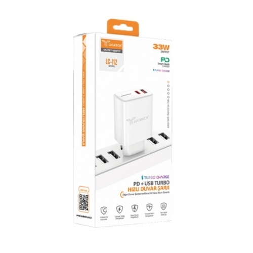 Lucatech LC112 Pd | Usb Turbo Şarj Başlık 33W Lucatech LC112 Pd | Usb Turbo Şarj Başlık 33W