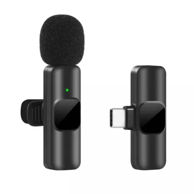 Blic K9 Type-C Girişli Tekli Kablosuz Yaka Mikrofonu | Bluetooth