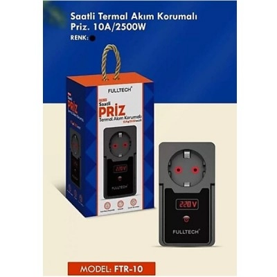 Fulltech Termal Akım Korumalı Saatli Priz FTR-10 Fulltech Termal Akım Korumalı Saatli Priz FTR-10