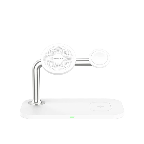 Recci RCW-20 Prestige 3in1 15W Hızlı Şarj Özellikli Magnetik Kablosuz Şarj Standı