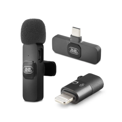 Subzero WM55 Kablosuz Yaka Mikrofonu | Type-C ve Lightning Girişli Subzero WM55 Kablosuz Yaka Mikrofonu | Type-C ve Lightning Girişli