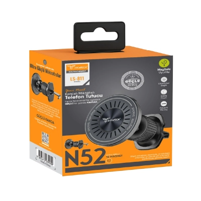 Lucatech LS-811 Mıknatıslı Araç Telefon Tutucu | Kancalı | N52 Magnet