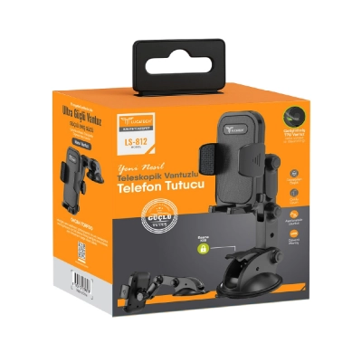 Lucatech LS-812 Araç Telefon Tutucu | TPU Vantuz