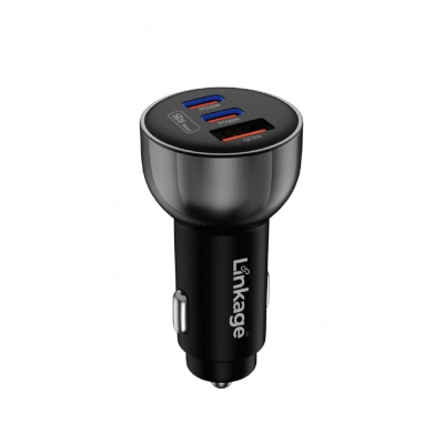 Linkage LNC-01 60W 3A PD Hızlı Araç Şarj Başlık | 1 x Usb 2 x Type-C