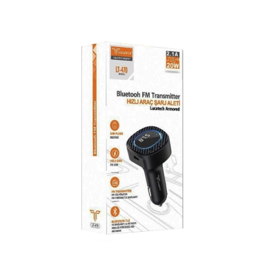 Lucatech Lt-470 2.1 Amper 20W PD Bluetooth Fm Transmitter Lucatech Lt-470 2.1 Amper 20W PD Bluetooth Fm Transmitter