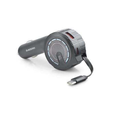 Subzero CR66 Kendinden Makaralı Kablolu 60W Hızlı Araç Şarj Cihazı | USB-A ve USB-C Çıkış Subzero CR66 Kendinden Makaralı Kablolu 60W Hızlı Araç Şarj Cihazı | USB-A ve USB-C Çıkış
