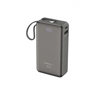 ACL PW-109 10000 Mah 22.5W Powerbank | LCD Göstergeli | Dahili Type-C Kablolu ACL PW-109 10000 Mah 22.5W Powerbank | LCD Göstergeli | Dahili Type-C Kablolu