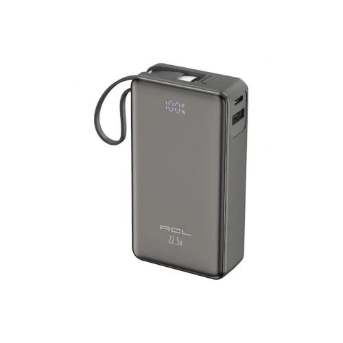 ACL PW-109 10000 Mah 22.5W Powerbank | LCD Göstergeli | Dahili Type-C Kablolu ACL PW-109 10000 Mah 22.5W Powerbank | LCD Göstergeli | Dahili Type-C Kablolu