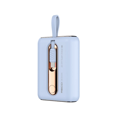 Recci RPB-P12C Hızlı Şarj Özellikli Type-C Kablolu 9000mAh Powerbank | 20W PD | 22.5W Type-C |Askı İpli Recci RPB-P12C Hızlı Şarj Özellikli Type-C Kablolu 9000mAh Powerbank | 20W PD | 22.5W Type-C |Askı İpli