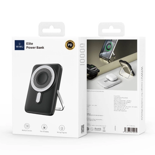 Wiwu Wi-P018 Elite Led Göstergeli 10.000Mah Standlı Powerbank | Kablosuz Şarj | 15 Watt Wiwu Wi-P018 Elite Led Göstergeli 10.000Mah Standlı Powerbank | Kablosuz Şarj | 15 Watt