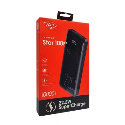 itel Star100PF 10000 Mah 22.5W QC3.0 Powerbank | Lcd Göstergeli itel Star100PF 10000 Mah 22.5W QC3.0 Powerbank | Lcd Göstergeli