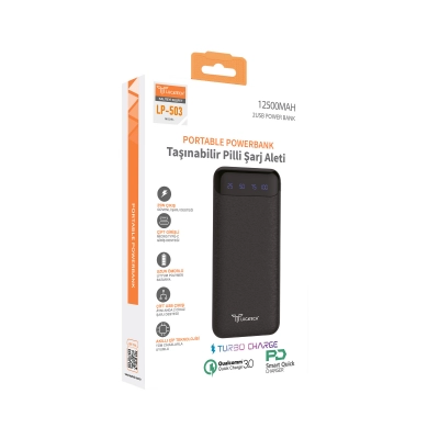 Lucatech LP-503 12500 Mah Lcd Göstergeli 25W Powerbank Lucatech LP-503 12500 Mah Lcd Göstergeli 25W Powerbank
