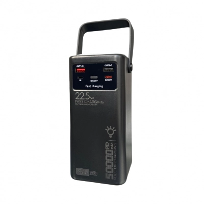 Powerway PD50 50000 Mah 22.5WPD Powerbank | Kamp Işığı | Dahili Kablo | LCD Gösterge Powerway PD50 50000 Mah 22.5WPD Powerbank | Kamp Işığı | Dahili Kablo | LCD Gösterge
