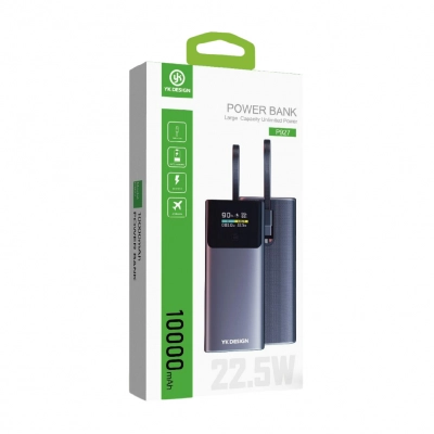 YK Design P927 22.5W 10000 mAh Kablolu Powerbank YK Design P927 22.5W 10000 mAh Kablolu Powerbank