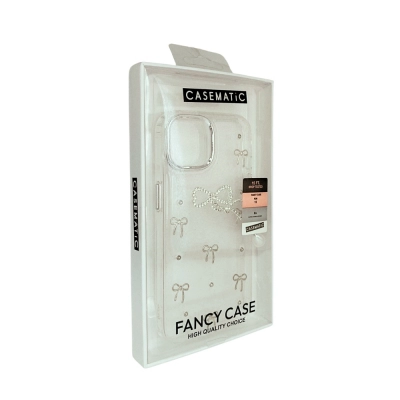 Fancy Iphone 12 Fiyonklu Taşlı Şeffaf Kılıf | Sert Silikon Fancy Iphone 12 Fiyonklu Taşlı Şeffaf Kılıf | Sert Silikon
