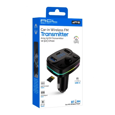 ACL Aft-10 Rgb Fm Transmitter | Araç Şarjı