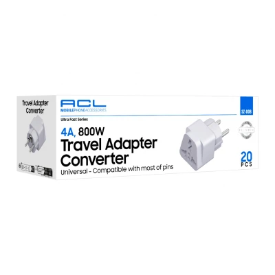 ACL SZ-008 Amerikan | İngiliz Priz Çevirici Başlık | 4A 800W
