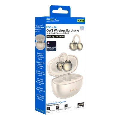 ACL  ACB-76 Bluetooth Küpe Kulaklık | ENC | Siri Asistan Desteği | 2500 Saat Bekleme