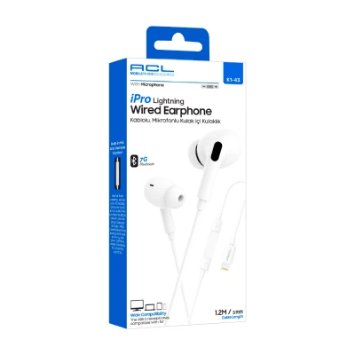 Acl K1-43 Lightning Girişli Kablolu Kulaklık 