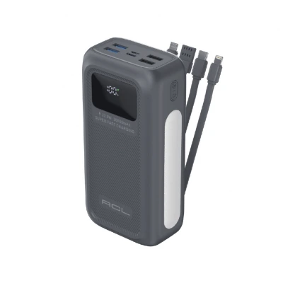 Acl PW130 30000 mAh 22.5W 4 Kablolu LCD Göstergeli Powerbank | Işıldaklı