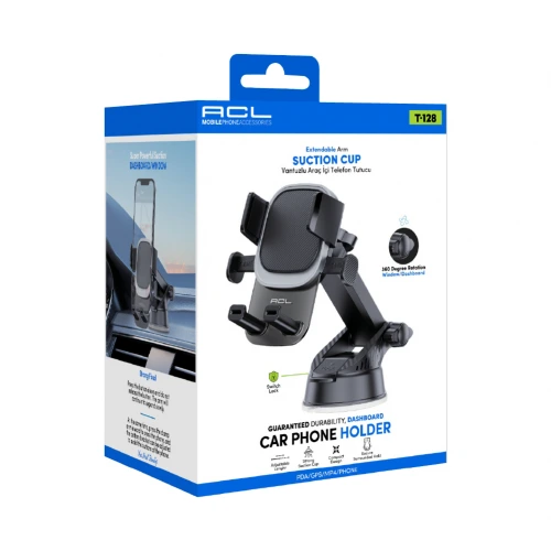 ACL T-128 Vantuzlu Araç İçi Telefon Tutucu