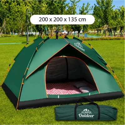 Auhma AC6635 Otomatik Kamp Çadırı | 200x200x135 | Su Geçirmez | Güneş Korumalı