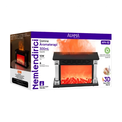 Auhma APH-02 Alevli Şömine Aromaterapi Hava Nemlendirici