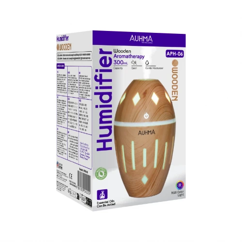 Auhma APH-06 Ahşap Aromaterapi RGB Hava Nemlendirici