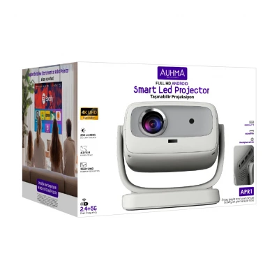 Auhma APR1 Full HD 4K WiFi Gimbal Led Projektör | 200 Lumen