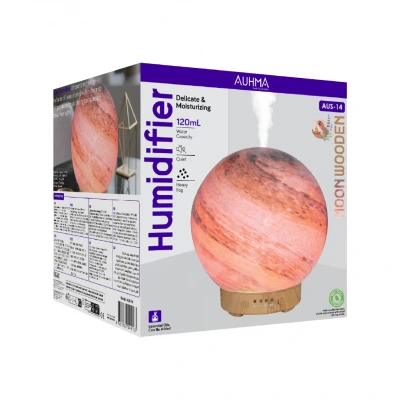 Auhma AUS-14 Ahşap Aromaterapi Hava Nemlendirici | Ay Görünümlü