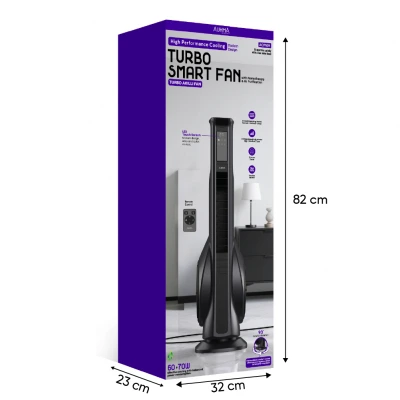 Auhma ACFN09 70W Soğutucu Turbo Akıllı Fan | Hava Temizleme | Aromaterapi | Dokunmatik Ekran | Uzaktan Kumanda