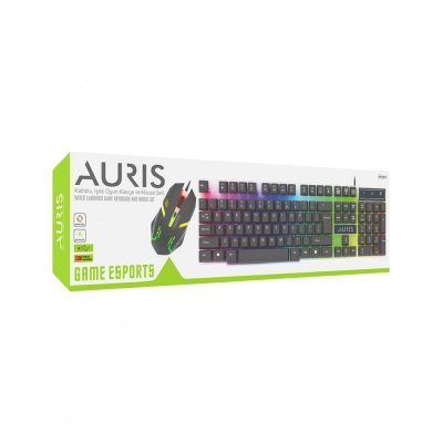 Auris KGC10 Kablolu Oyuncu Klavye ve Mouse Set | Işıklı