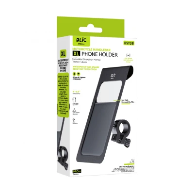 Blic Bst38 Su Geçirmez Gidon Bağlantılı Bisiklet | Motosiklet Telefon Tutucu | Titreşim Önleyici