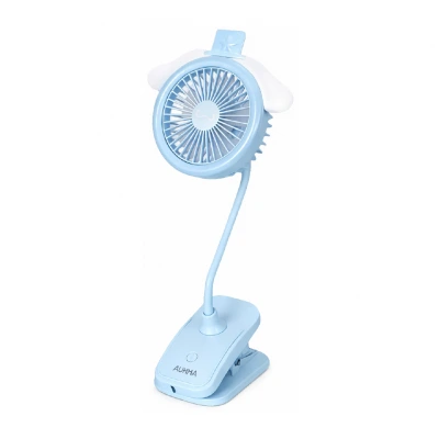 Auhma AUFN13 Şarjlı 3 Kademeli Led Işıklı Mini Fan | 500mAh | Clip On Sabitleyici