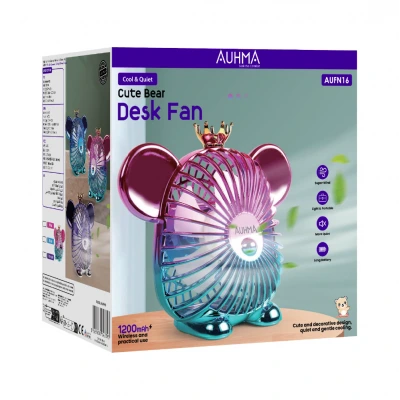 Auhma AUFN16 Şarjlı Ayıcıklı Masaüstü Fan | 1200mAh