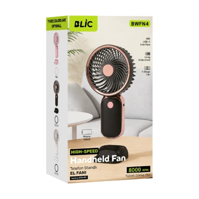 Blic Bwfn4 Telefon Standlı Şarjlı Mini El Fanı | 250mAh | 8.000 Rpm