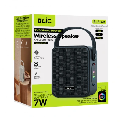 Blic BLS-69 RGB TWS 7W RMS Bluetooth Speaker | Çoklu Cihaz Uyumu