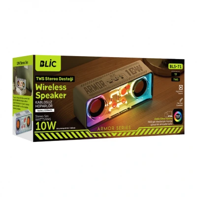 Blic BLS-71 RGB TWS 10W RMS Bluetooth Speaker | Çoklu Cihaz Uyumu