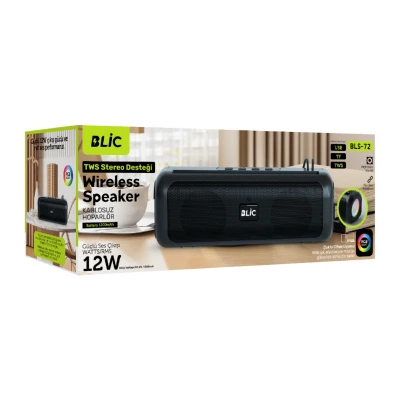 Blic BLS-72 RGB TWS 12W RMS Bluetooth Speaker | Çoklu Cihaz Uyumu