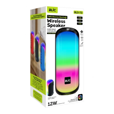 Blic BLS-73 RGB TWS 12W RMS Bluetooth Speaker | Çoklu Cihaz Uyumu