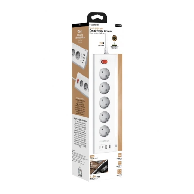 Blic FTR-26 Termal Akım Korumalı Gece Lambalı Çoklu Priz | 5xPriz 2xUSB 2xPD