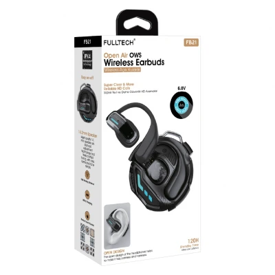 Fulltech FB21 OWS Bluetooth Kulaklık | Open Air | Suya Dayanıklı | Super Net HD Ses | 120 Saat Bekleme