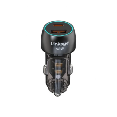 Linkage LNC-02 48W 3A PD Hızlı Araç Şarj Başlık | 1 x Usb 1 x Type-C