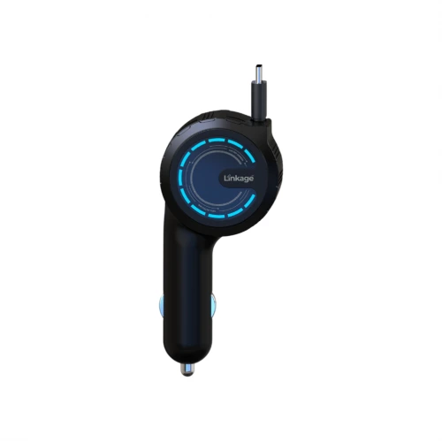 Linkage LNC-04 60W 3A PD Hızlı Araç Şarjı | Type-C Makaralı Kablo